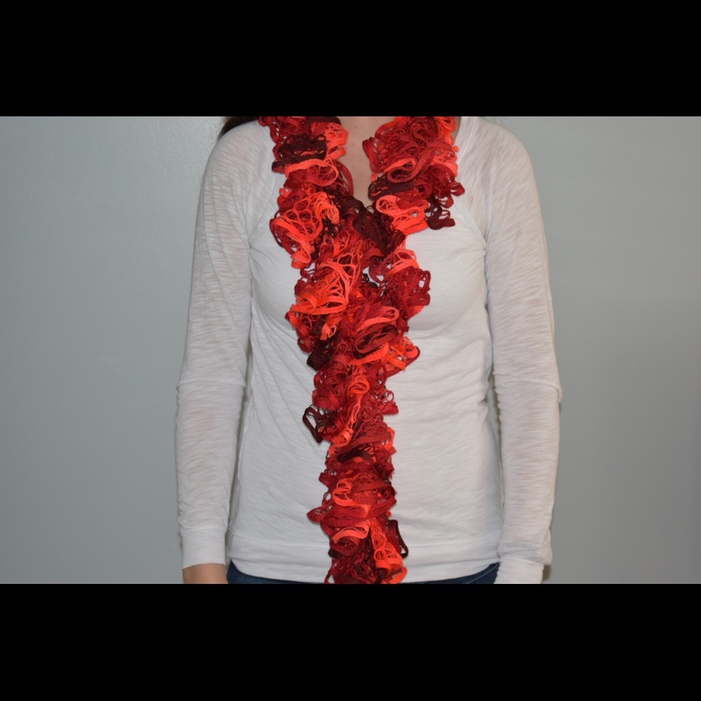 Handmade Ruffled Scarf - Picture 2 of 2